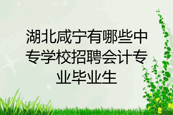 湖北咸宁有哪些中专学校招聘会计专业毕业生