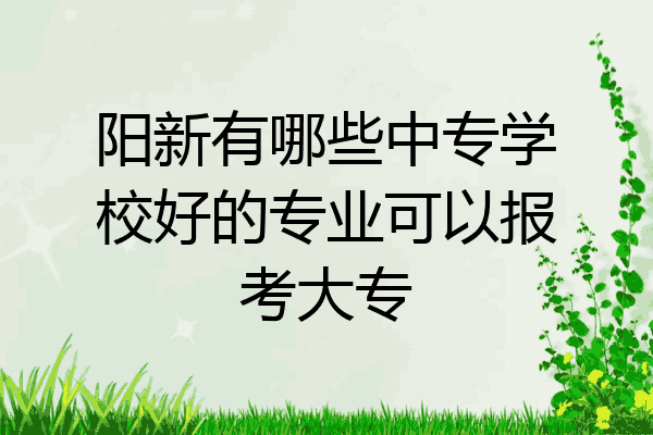 阳新有哪些中专学校好的专业可以报考大专