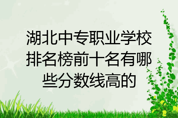 湖北中专职业学校排名榜前十名有哪些分数线高的