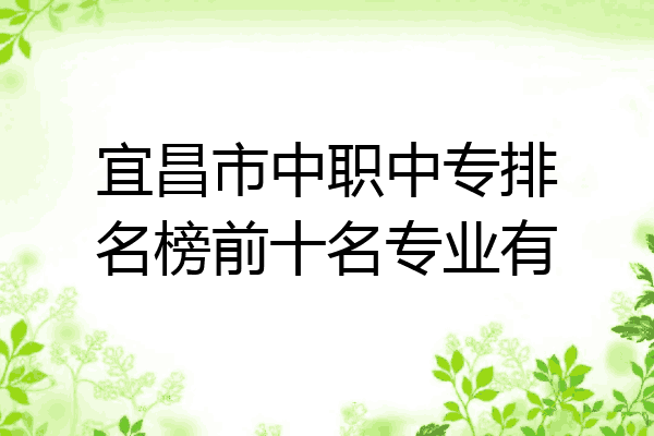 宜昌市中职中专排名榜前十名专业有