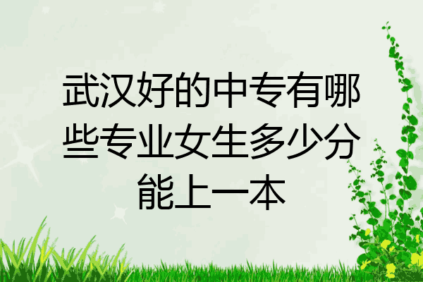 武汉好的中专有哪些专业女生多少分能上一本