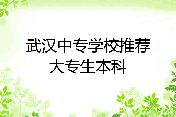 武汉中专学校推荐大专生本科