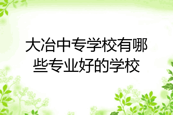 大冶中专学校有哪些专业好的学校