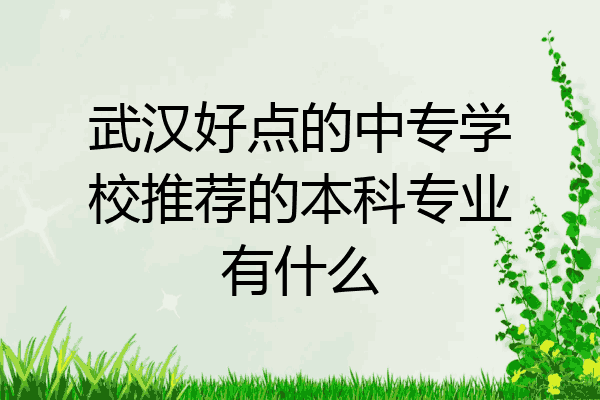 武汉好点的中专学校推荐的本科专业有什么