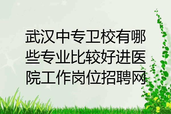 武汉中专卫校有哪些专业比较好进医院工作岗位招聘网