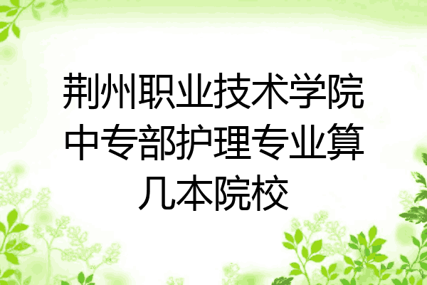 荆州职业技术学院中专部护理专业算几本院校