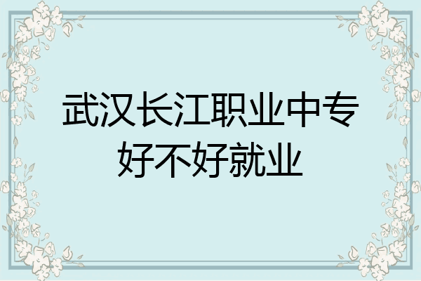 武汉长江职业中专好不好就业