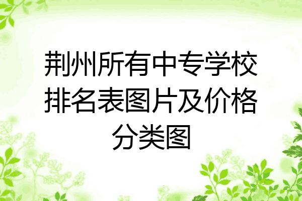 荆州所有中专学校排名表图片及价格分类图