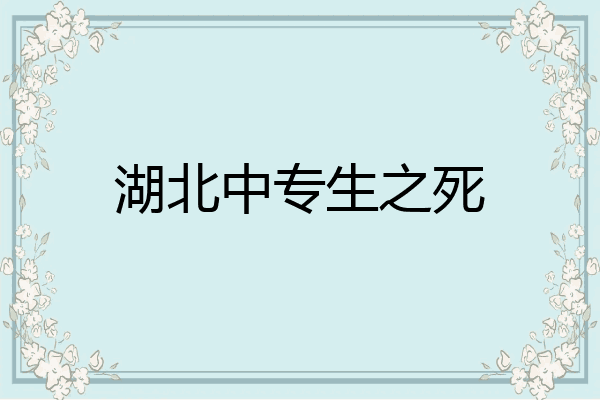 湖北中专生之死
