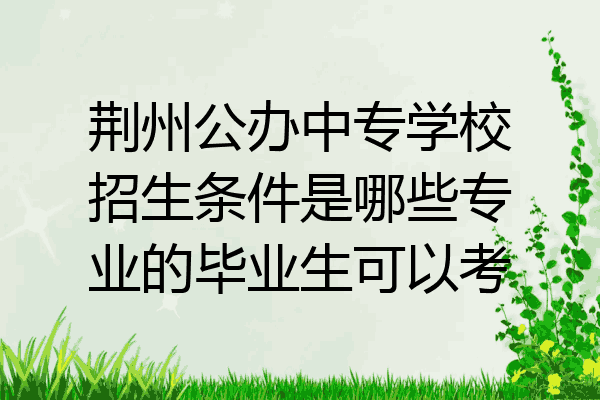荆州公办中专学校招生条件是哪些专业的毕业生可以考
