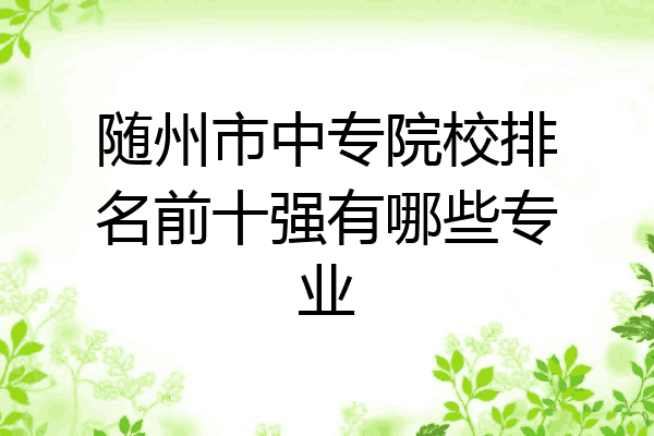 随州市中专院校排名前十强有哪些专业
