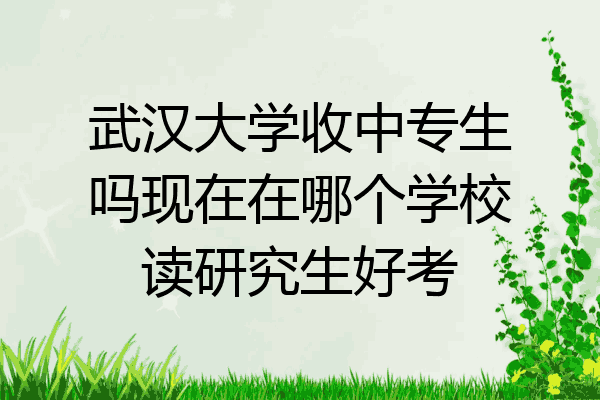 武汉大学收中专生吗现在在哪个学校读研究生好考