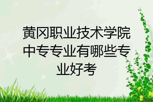 黄冈职业技术学院中专专业有哪些专业好考