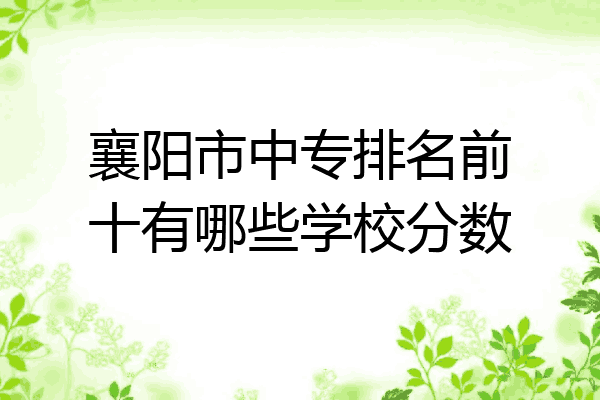 襄阳市中专排名前十有哪些学校分数