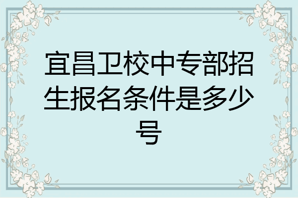 宜昌卫校中专部招生报名条件是多少号