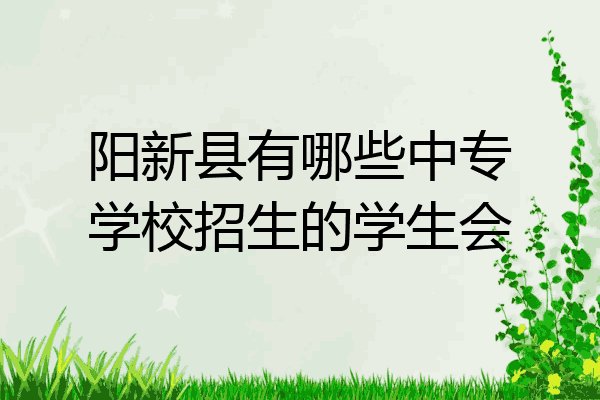 阳新县有哪些中专学校招生的学生会