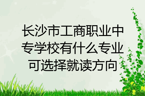 长沙市工商职业中专学校有什么专业可选择就读方向