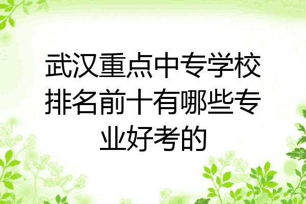 武汉重点中专学校排名前十有哪些专业好考的