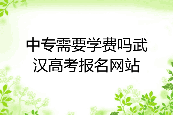 中专需要学费吗武汉高考报名网站