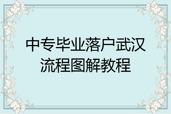 中专毕业落户武汉流程图解教程