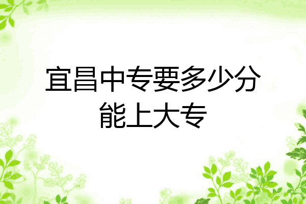 宜昌中专要多少分能上大专