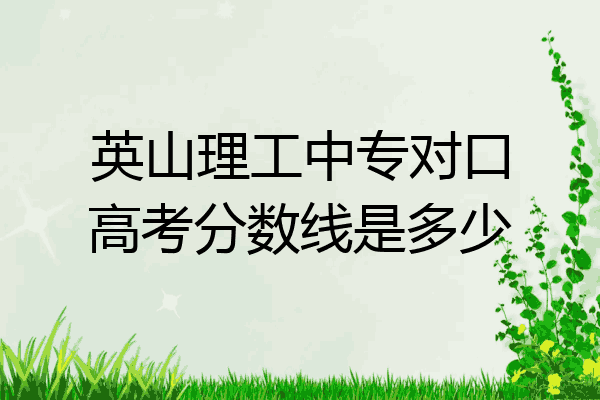 英山理工中专对口高考分数线是多少