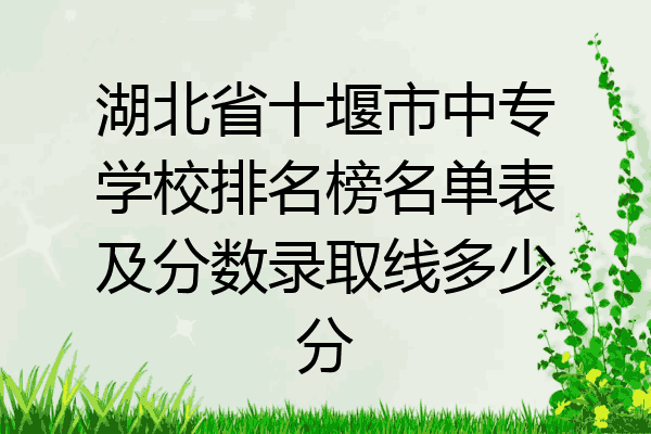 湖北省十堰市中专学校排名榜名单表及分数录取线多少分
