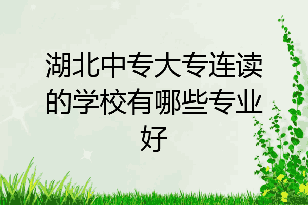 湖北中专大专连读的学校有哪些专业好