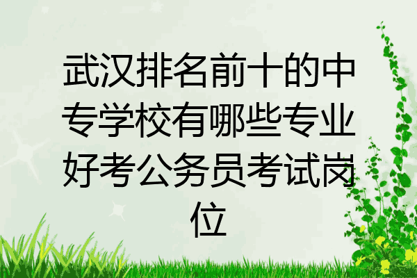 武汉排名前十的中专学校有哪些专业好考公务员考试岗位