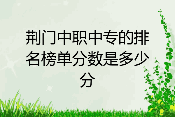 荆门中职中专的排名榜单分数是多少分