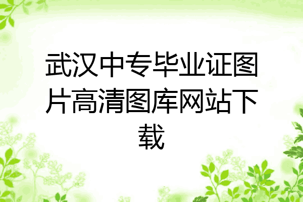 武汉中专毕业证图片高清图库网站下载