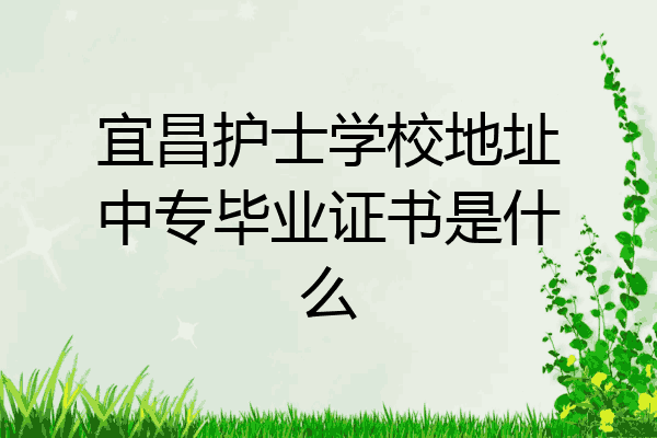 宜昌护士学校地址中专毕业证书是什么