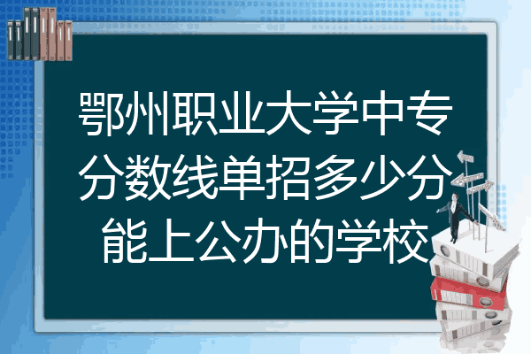 鄂州职业大学中专分数线单招多少分能上公办的学校