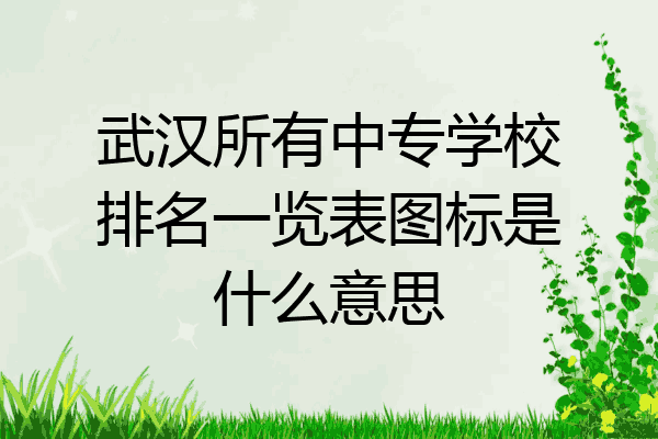 武汉所有中专学校排名一览表图标是什么意思