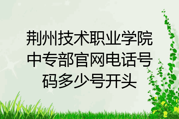 荆州技术职业学院中专部官网电话号码多少号开头