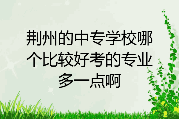 荆州的中专学校哪个比较好考的专业多一点啊