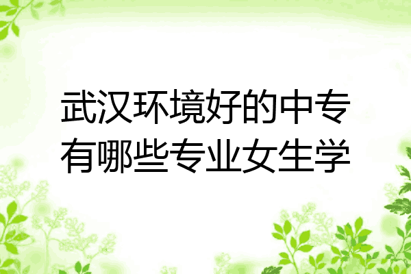武汉环境好的中专有哪些专业女生学