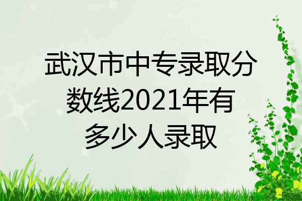 武汉市中专录取分数线2021年有多少人录取