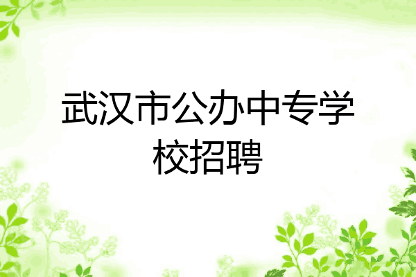 武汉市公办中专学校招聘
