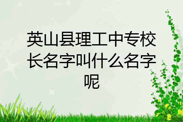 英山县理工中专校长名字叫什么名字呢