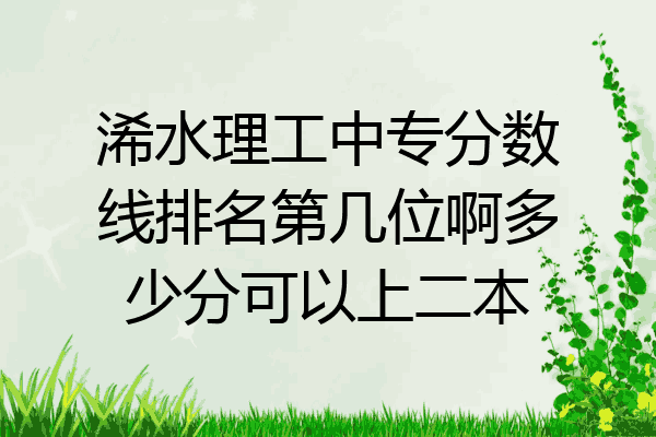 浠水理工中专分数线排名第几位啊多少分可以上二本