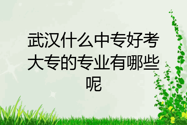 武汉什么中专好考大专的专业有哪些呢