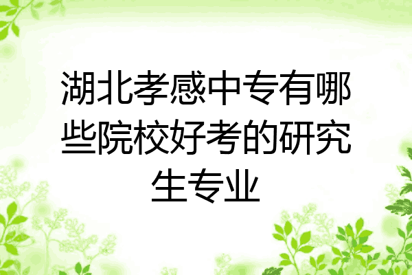 湖北孝感中专有哪些院校好考的研究生专业
