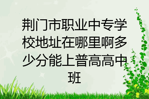 荆门市职业中专学校地址在哪里啊多少分能上普高高中班