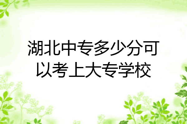 湖北中专多少分可以考上大专学校