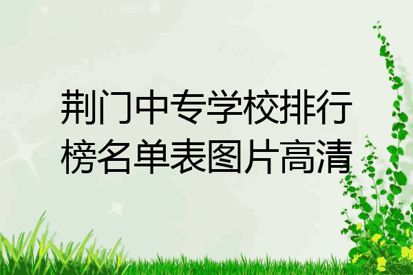 荆门中专学校排行榜名单表图片高清