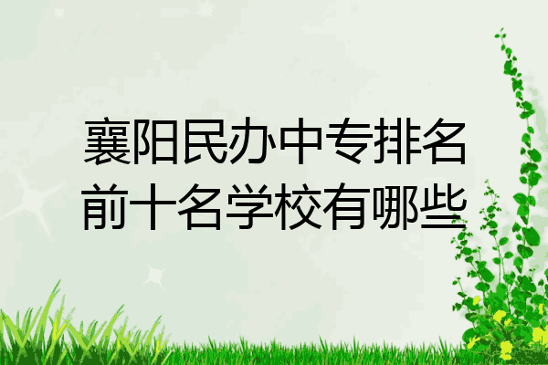襄阳民办中专排名前十名学校有哪些