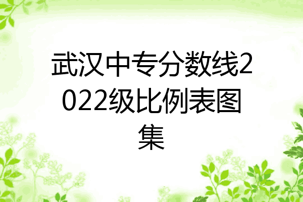 武汉中专分数线2022级比例表图集