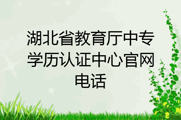 湖北省教育厅中专学历认证中心官网电话