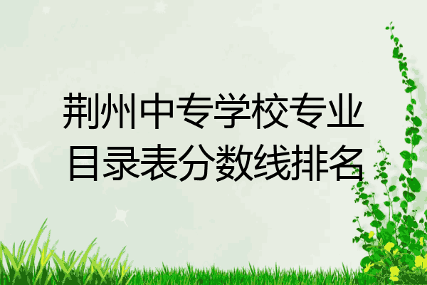 荆州中专学校专业目录表分数线排名